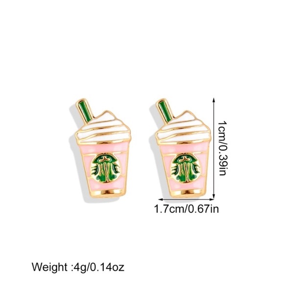 Starbucks inspired coffee earrings - Picture 5 of 6